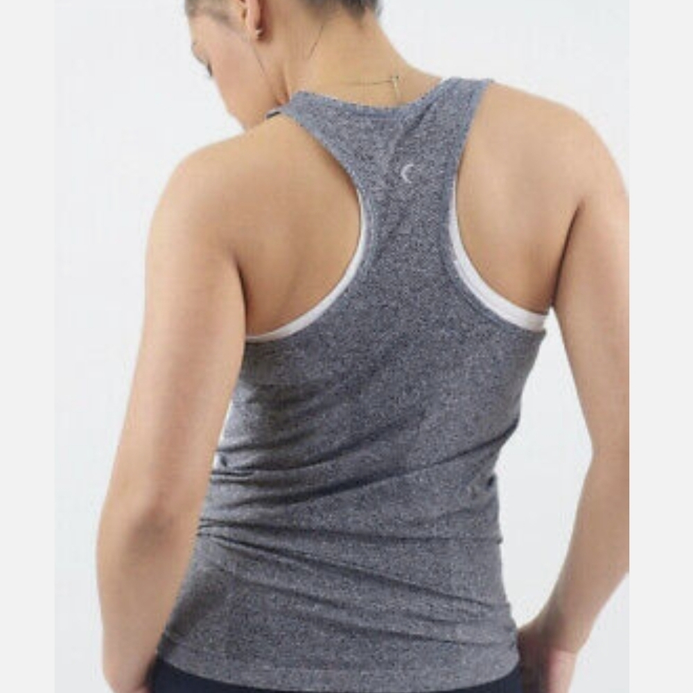 ZYIA ACTIVE COPPER CHARGED  TANK TOP. FOG GRAY/MEDIUM